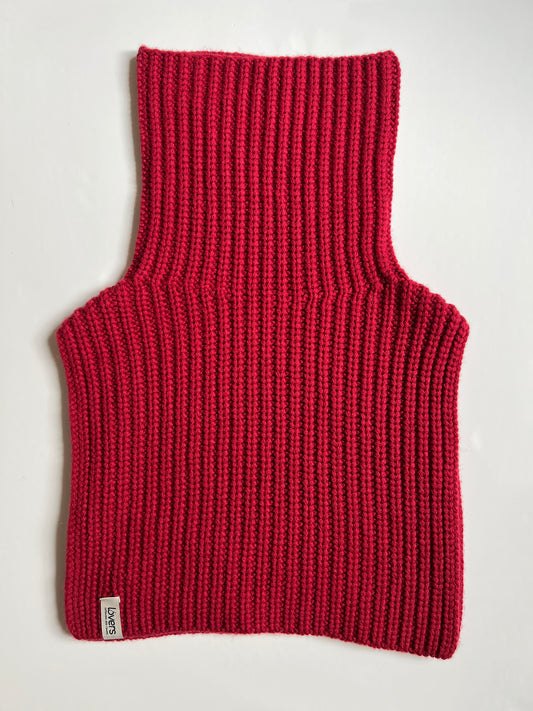 PLASTRON COL ROULE 100% CACHEMIRE 14 FILS L/56