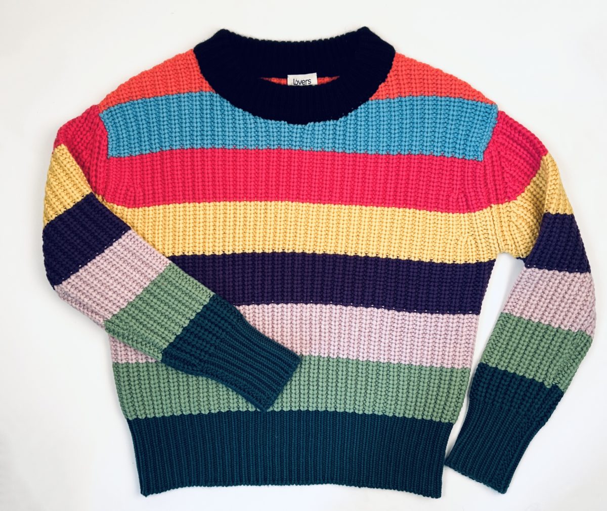 RAS DE COU RAYE MULTICOLORE 18 FILS L/61