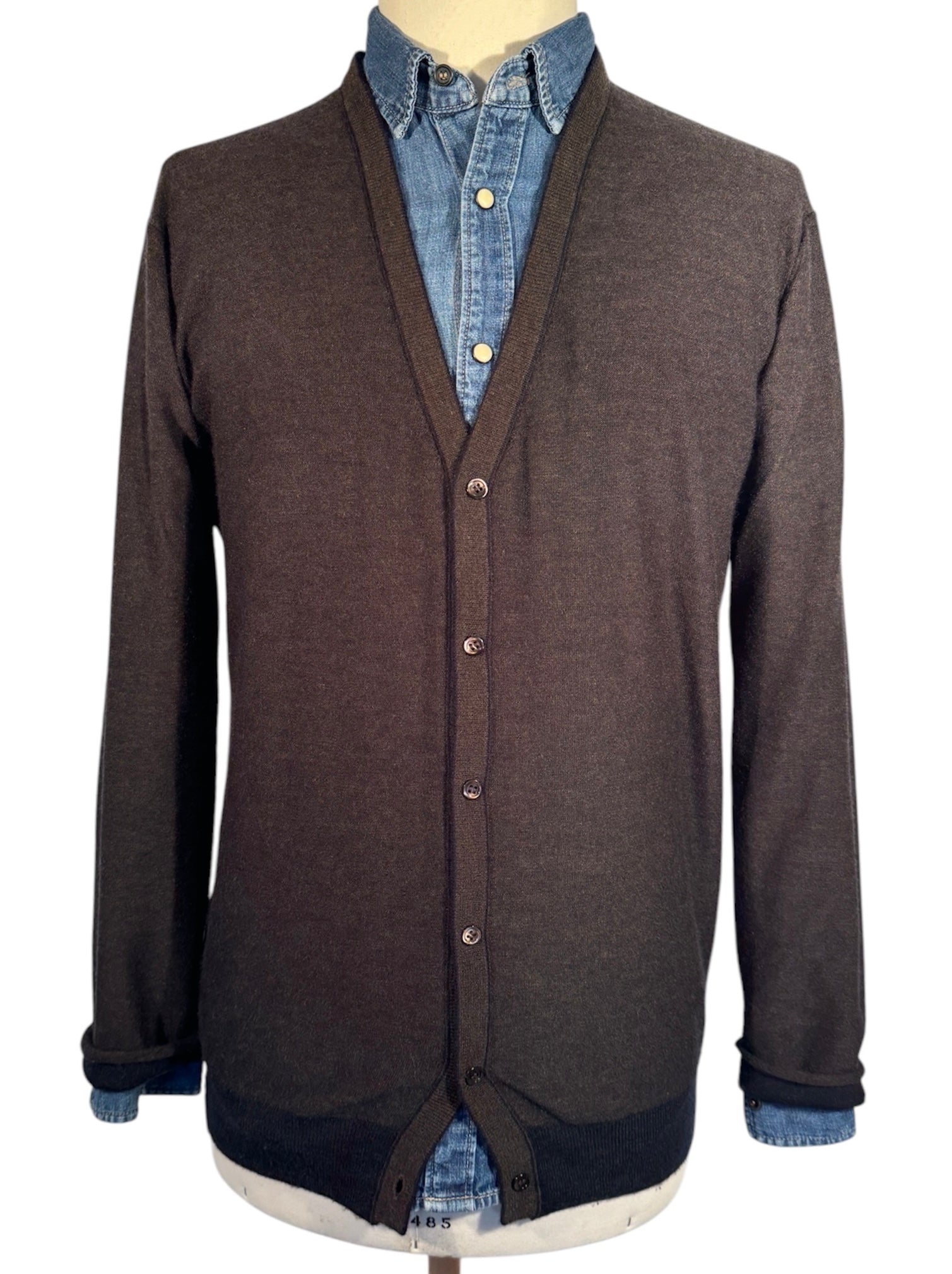 GILET MIXTE ULTRAFIN REVERSIBLE 100% CACHEMIRE L/80