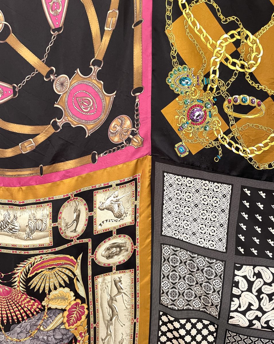 GRAND FOULARD - 100% soie - Pièce unique