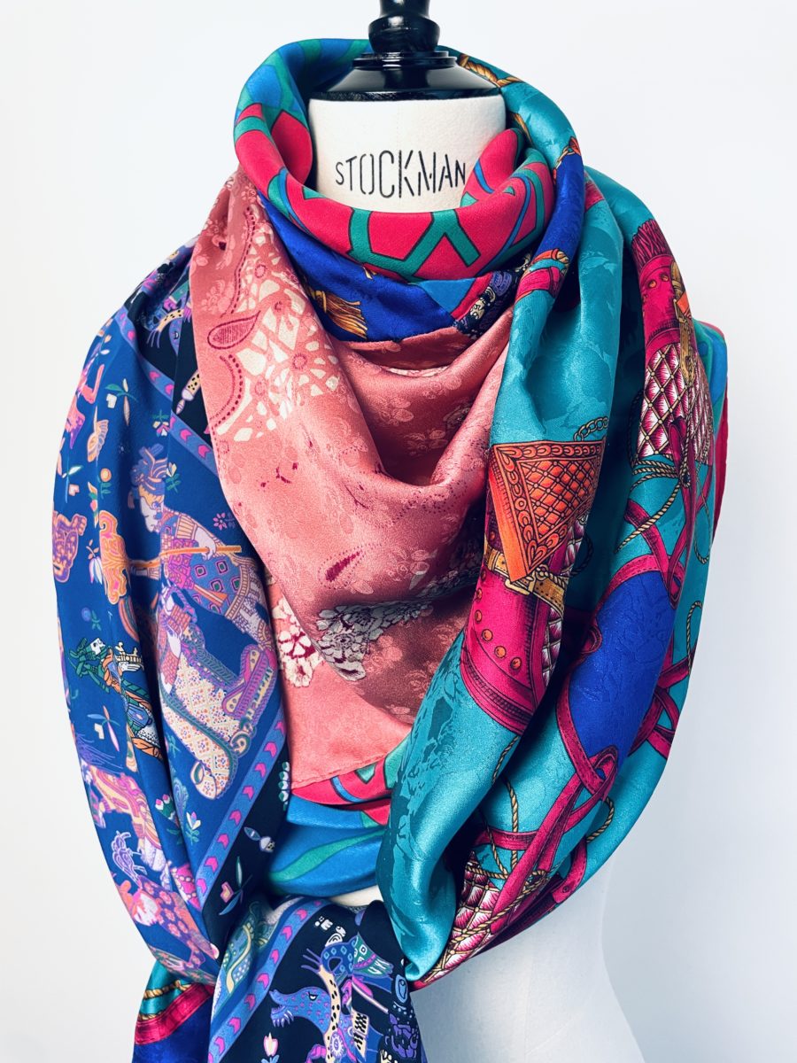 GRAND FOULARD - 100% soie - Pièce unique