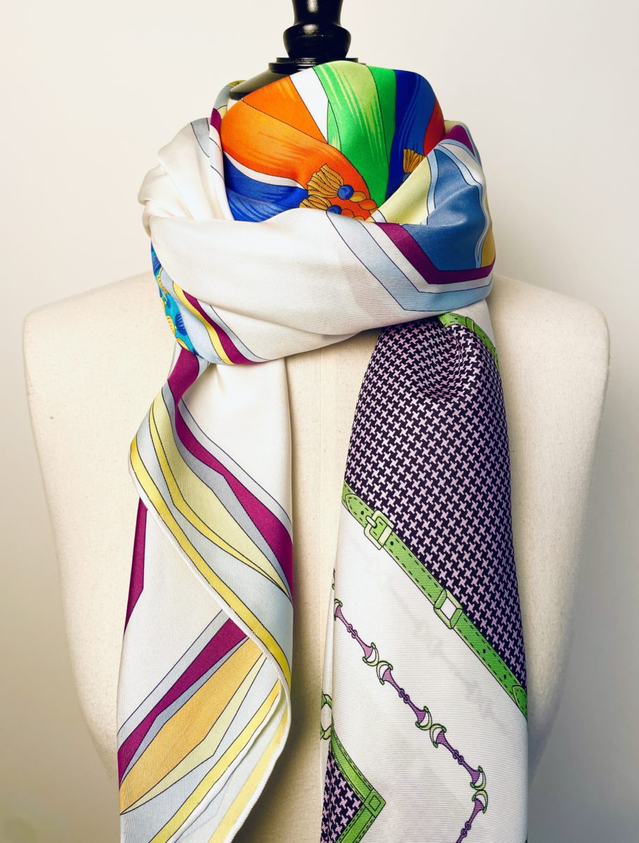 GRAND FOULARD - 100% soie - Pièce unique