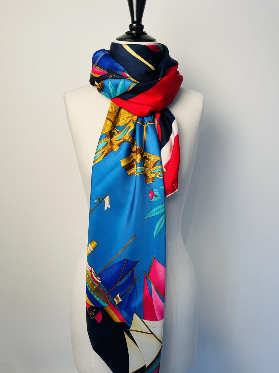 GRAND FOULARD - 100% soie - Pièce unique