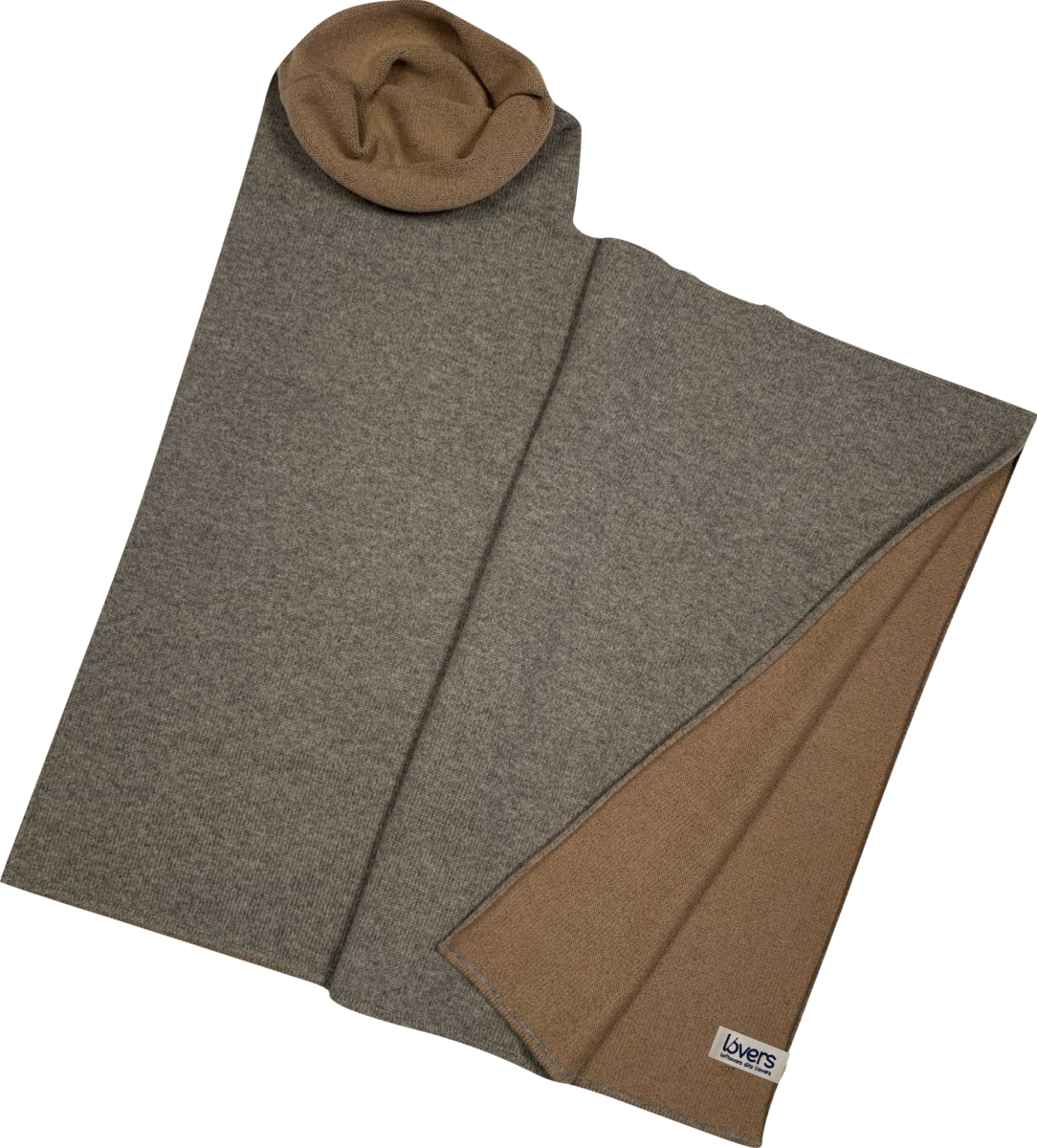 PONCHO RÉVERSIBLE - BICOLORE - 4 FILS - L/1