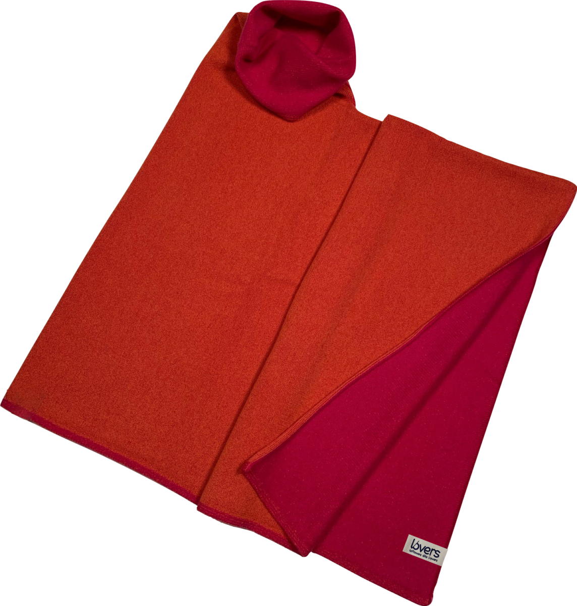 PONCHO RÉVERSIBLE - BICOLORE - 4 FILS - L/1